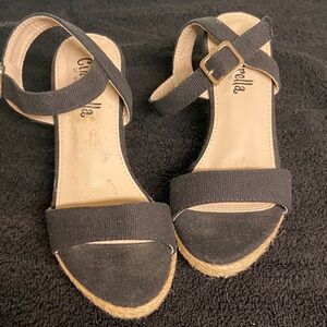 Cinderella Black Espadrille Sandals